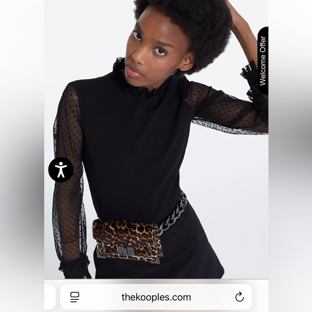 The Kooples Emily leopard hair design bag